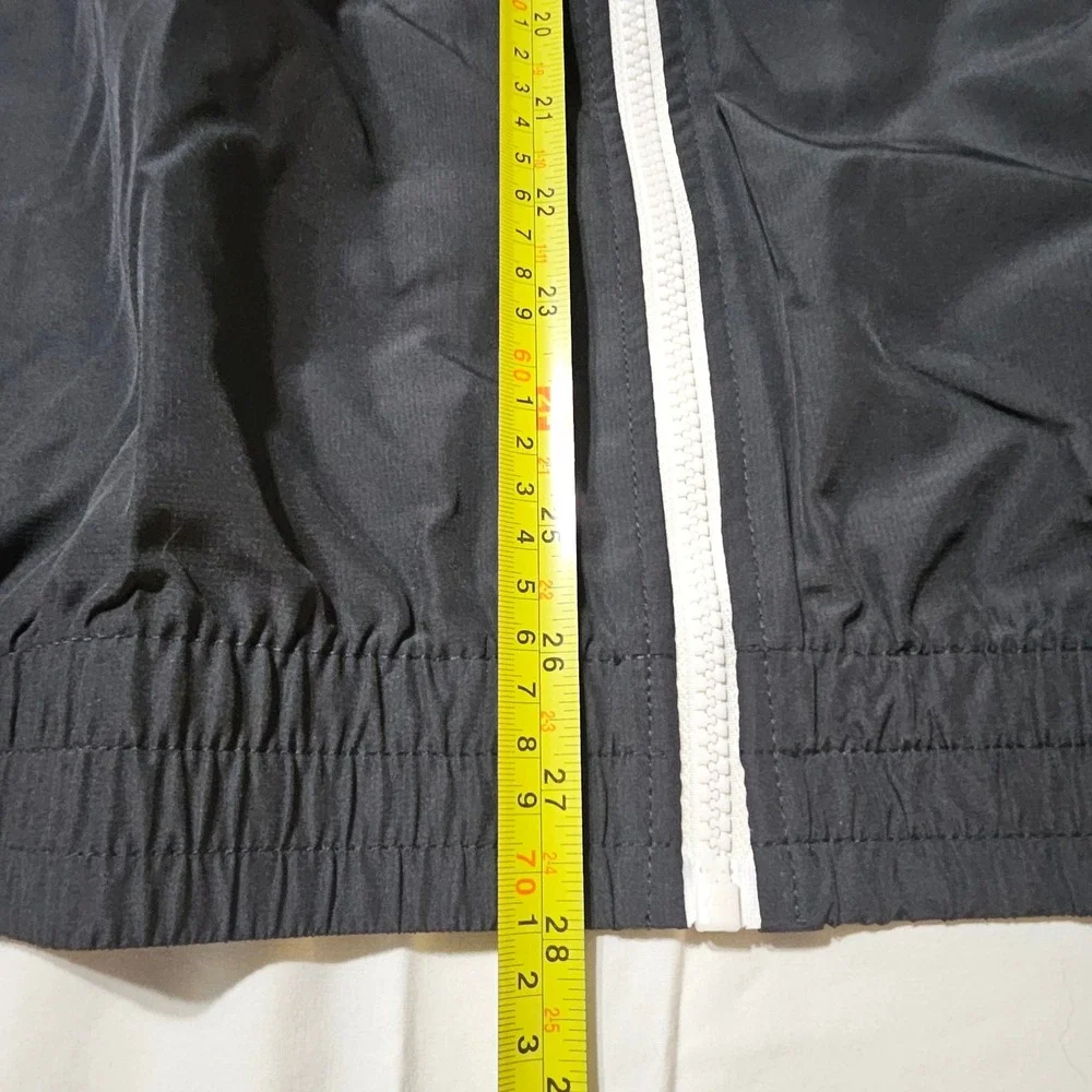 Aldi Gear Windbreaker Jacket Women XL Black White Colorblock Full Zip Logo NWT